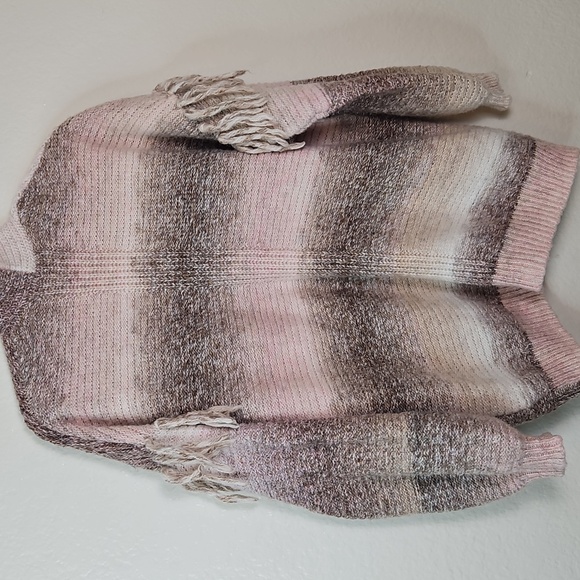 Frye & Co. Open Front Ombre Knit Cardigan Fringe Sleeve Women’s Size L - Picture 12 of 12